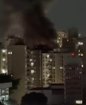 Incêndio de grandes proporções atinge loja de armarinhos em Santo André